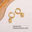 1 Pair Minimalist Geometric 18K Gold Plated Stainless Steel Drop Earrings