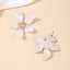 Simple Flower Alloy and Acrylic Earrings for Women