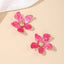 Simple Flower Alloy and Acrylic Earrings for Women