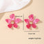 Simple Flower Alloy and Acrylic Earrings for Women