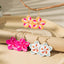 1 Pair Bohemian Flower Patchwork Acrylic Drop Earrings