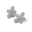 1 Pair Clover Flower Petal 18K Gold Plated Zircon Inlay Stainless Steel Stud Earrings