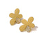 1 Pair Clover Flower Petal 18K Gold Plated Zircon Inlay Stainless Steel Stud Earrings