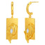 1 Pair Vintage Rose Engraved Copper Drop Earrings with Zirconia