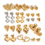 1 Pair Classic Heart Shape 304 Stainless Steel Stud Earrings Set