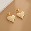 1 Pair Minimalist Heart Shape Plated Copper Drop Earrings