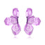 Elegant Gradient Enamel Leaf Flower Earrings