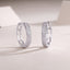 1 Pair Sterling Silver Moissanite Hoop Earrings