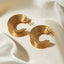 1 Pair Classic 18K Gold Plated Stainless Steel Ear Studs and Hair Clip Set