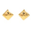 1 Pair Minimalist Geometric 18k Gold Plated Stainless Steel Stud Earrings