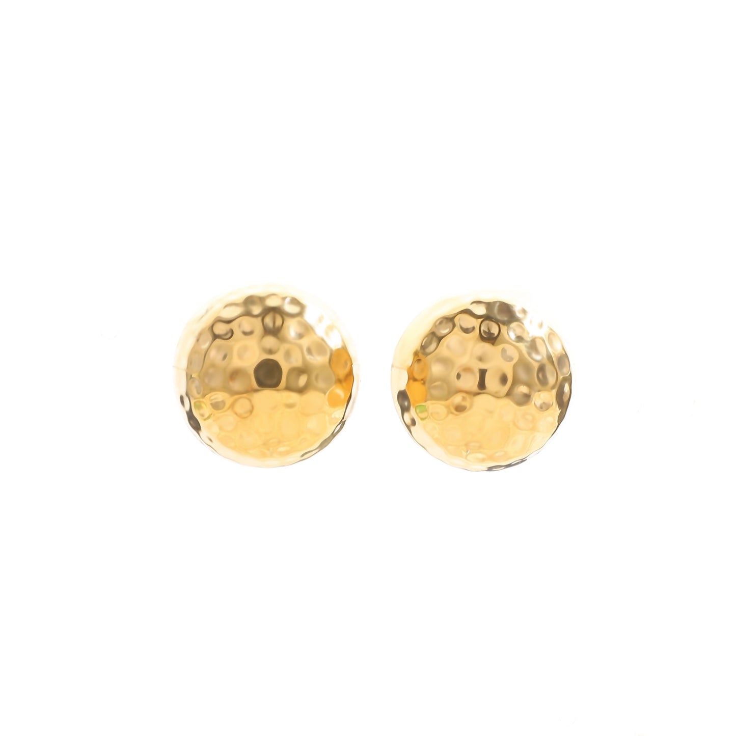 1 Pair Minimalist Geometric 18k Gold Plated Stainless Steel Stud Earrings