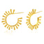 1 Pair Minimalist Sunflower Design 18k Gold Plated Copper Earrings