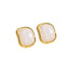 Square Inlay Multi-Color Resin Stud Earrings - Versatile Casual Jewelry for Women