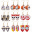 1 Pair Halloween Pumpkin Ghost Alloy Drop Earrings with Star Bow Knot Design