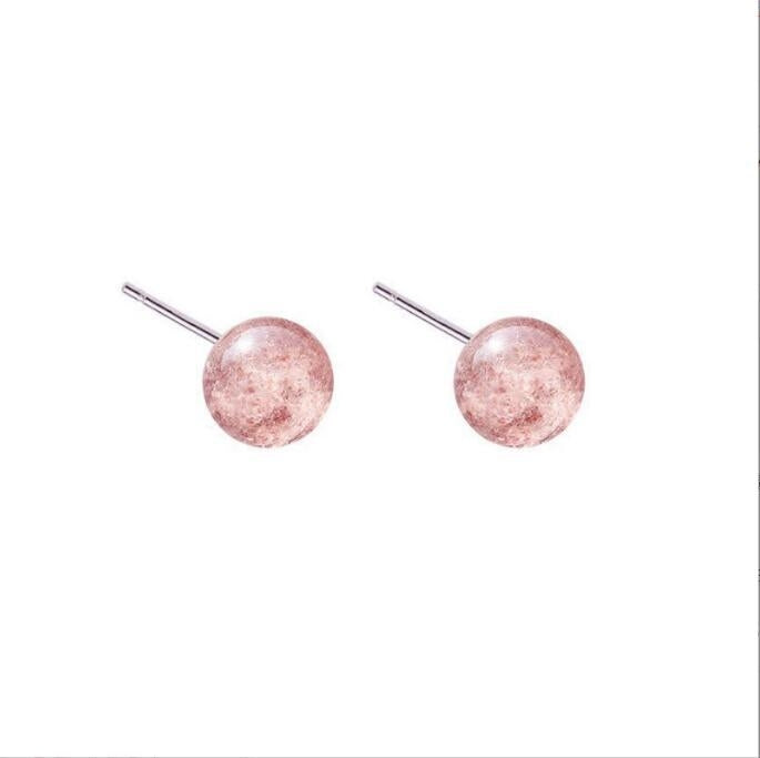 Sterling Silver Candy Crystal & Moonstone Stud Earrings