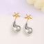 1 Pair Geometric Stainless Steel Starfish Hollow Drop Earrings for Women