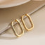 1 Pair Minimalist Geometric 18k Gold Plated Copper Zircon Earrings