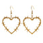 Gothic Black Heart Drop Alloy Earrings