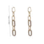 1 Pair Minimalist Alloy Chain Drop Earrings - Long Style Fashion Statement