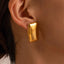 1 Pair Minimalist 18K Gold Plated Rectangle Stud Earrings