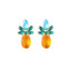 1 Pair Pineapple Rhinestone Crystal Stud Earrings