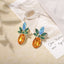 1 Pair Pineapple Rhinestone Crystal Stud Earrings