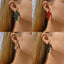 Geometric Inlay Glass Gemstone Wing Shape Stud Earrings for Women - 8 Colors Fashion Jewelry