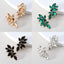 Geometric Inlay Glass Gemstone Wing Shape Stud Earrings for Women - 8 Colors Fashion Jewelry