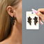 Geometric Inlay Glass Gemstone Wing Shape Stud Earrings for Women - 8 Colors Fashion Jewelry