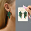 Geometric Inlay Glass Gemstone Wing Shape Stud Earrings for Women - 8 Colors Fashion Jewelry