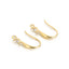Geometric Stainless Steel Rhinestone Fish Hook Earrings - Trendy Diamond-Encrusted Jewelry for Women