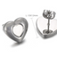 Heart-Shaped Stainless Steel Earrings - Minimalist Titanium Steel Studs for Women