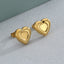 Heart-Shaped Stainless Steel Earrings - Minimalist Titanium Steel Studs for Women