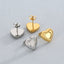 Heart-Shaped Stainless Steel Earrings - Minimalist Titanium Steel Studs for Women