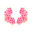 Simple Leaf Enamel Polka Dot Stud Earrings for Women