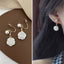 1 Pair Vintage Leaf Flower Bow Knot Pearl Zircon Clip-On Earrings