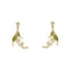 1 Pair Vintage Leaf Flower Bow Knot Pearl Zircon Clip-On Earrings