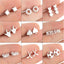 1 Pair Simple Style Letter Stainless Steel Irregular Earrings