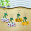 1 Pair Simple Style Pumpkin Skull Arylic Drop Earrings