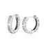 1 Pair Roman Numeral Copper Zircon Hoop Earrings