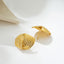 1 Pair Minimalist Roman Geometric 18k Gold Plated Copper Ear Studs