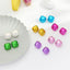 Candy Color Acrylic Round and Star Stud Earrings for Women