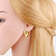 18K Gold Plated Round Ball Drop & Stud Earrings - Simple Glossy Copper Women's Jewelry