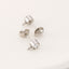 "Stainless Steel Gold Plated Zircon Stud Earrings with Rhinestone Inlay - Korean Fashion Personalized Design"