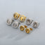 "Round Zircon Stainless Steel Stud Earrings with Micro-Inlaid Crystals – Simple and Fashionable Korean Style"