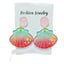 1 Pair Acrylic Shell Ghost Print Drop Earrings