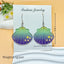 1 Pair Acrylic Shell Ghost Print Drop Earrings