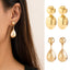 1 Pair Simple Style Shiny Oval Polishing Alloy Gold Plated Silver Plated Drop Earrings