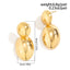 Simple Geometric Oval Drop Earrings - Gold & Silver Plated