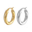 1 Pair Minimalist 18K Gold Plated Stainless Steel Round Earrings